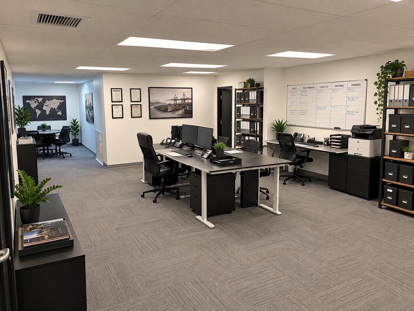 Inovessa Group office in Santa Ana with sales, procurement, logistics, customs and finance desks